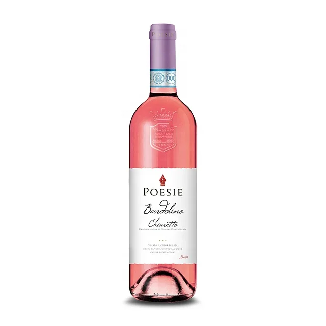 Italian rose wine - Bardolino Chiaretto DOC - Poesie - glass bottle 0,75l - Color: Rose - Palate: Pleasant, noble