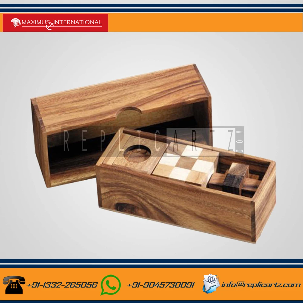 Wooden Puzzle Box Wooden Toys Brain Teaser - Game Play for Baby & Kids Educational Toys