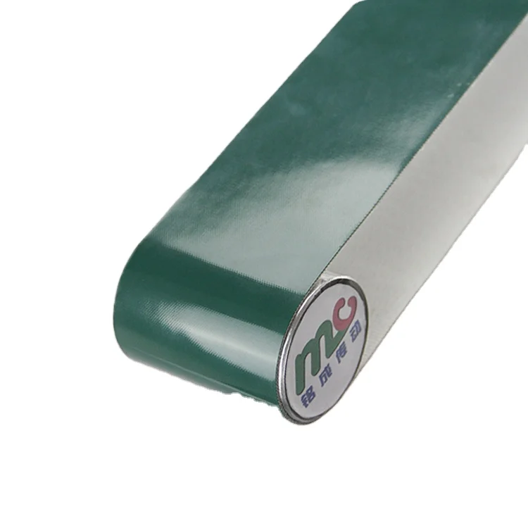Manufacturer of high quality dark green food grade PVC / PU flat conveyor belt