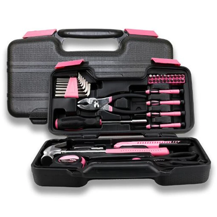 39pcs Plastic Storage Case home lady use hand tools use hand tools repair wrench Tool box kit set