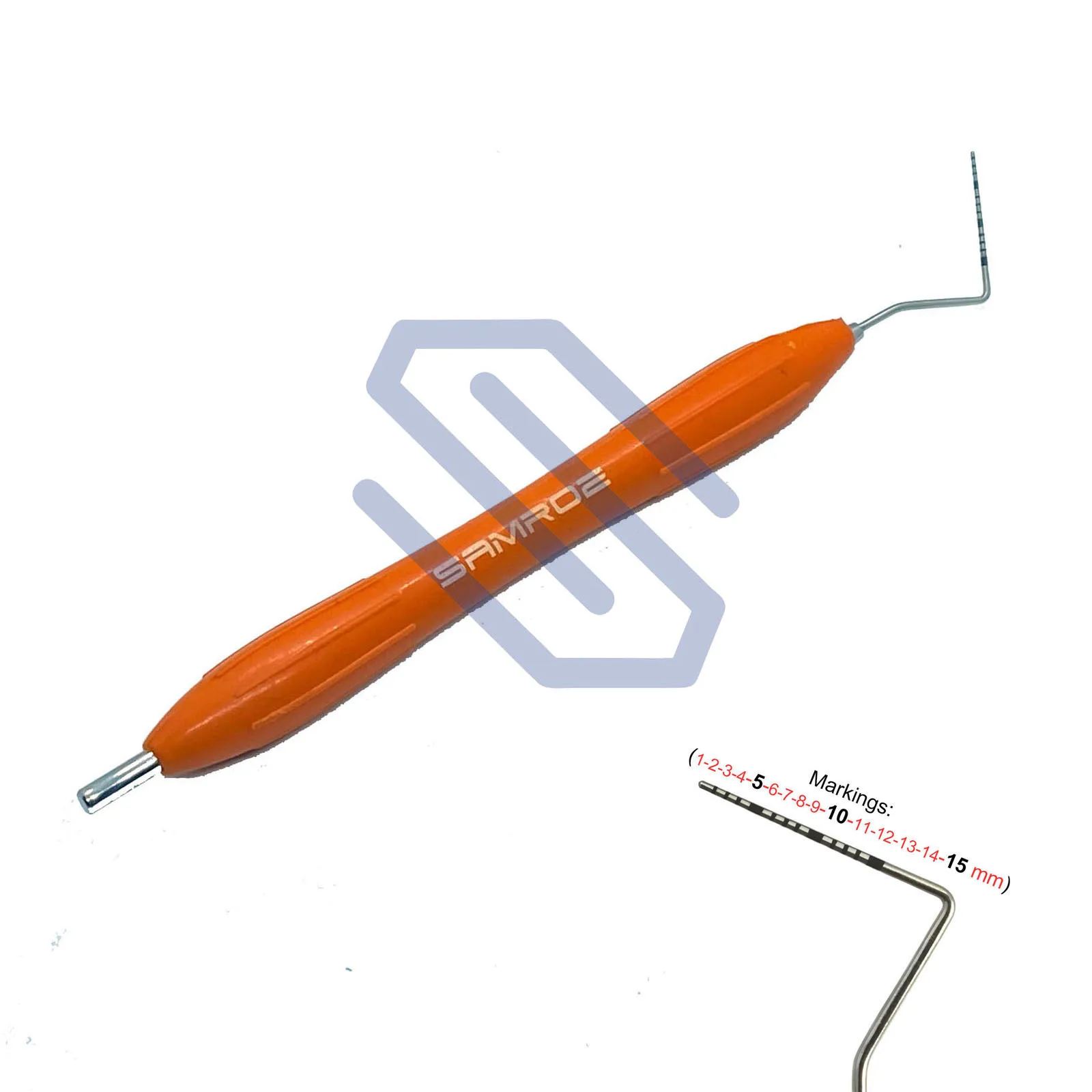 Dental Probe UNC 15 Color Coded Silicone Handle Stainless Steel Periodontal Scalers Measuring Gums Pockets Depth Diagnostic