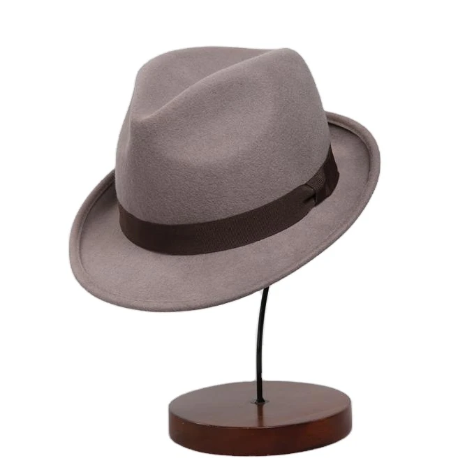 Flat Brim Jazz Fedora Hat for Men Fall Winter Casual Fashion Dress