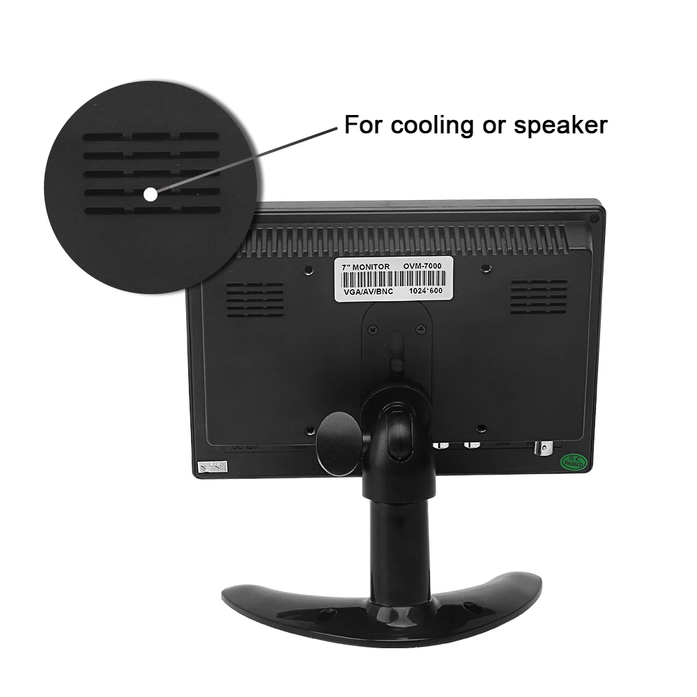 Монитор системы камеры заднего вида 12 В 24 7 дюймов с автономным кронштейном AHD 720P 1080P