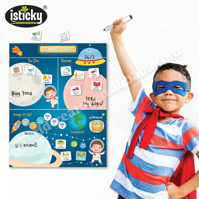 Weekly Achievement Wall Sticker Behavior Chart For Kids Learning