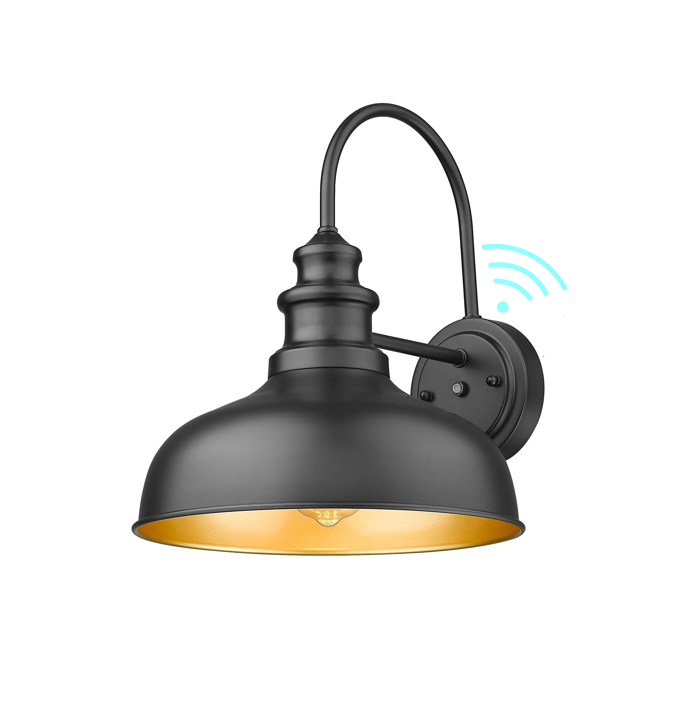 CK-034-2S High Quality Outdoor ORB/Gold Steel Wall Lamp Wall Fixture with Dusk to Dawn Photocell Sensor