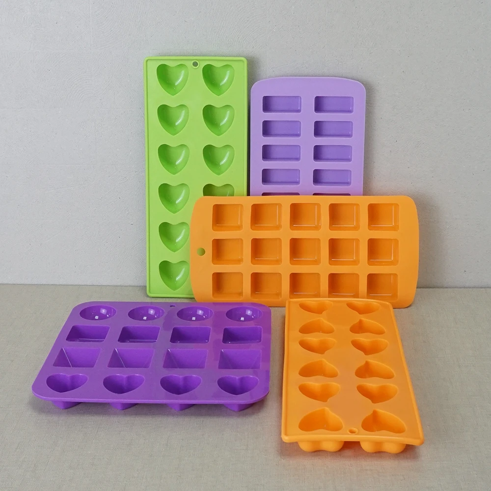 [Holar] Taiwan Made 15 Cavities Bite-Size Brownie Square Silicone Molds for Cake Dessert