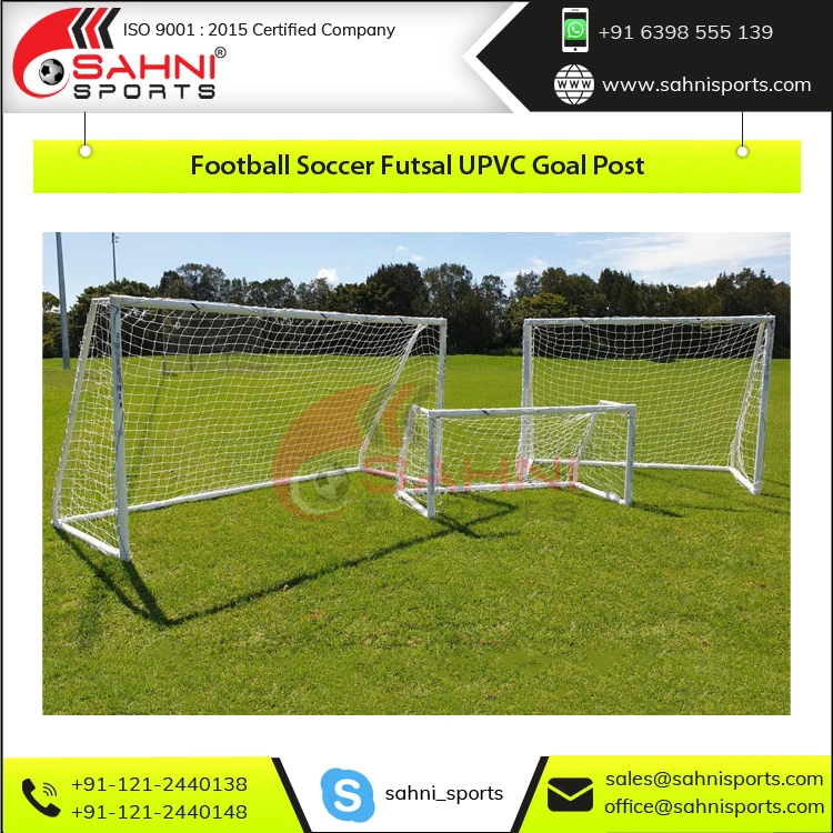 Ultra High Impact Material Heavy Duty 70 mm UPVC Pipe Construction Football Soccer Futsal UPVC Goal Post