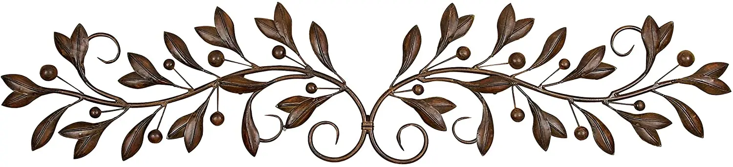 Leaves and Berries Metal Scrollwork Wall Decore