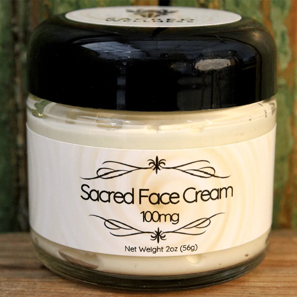 Sacred Wellness Broad Spectrum CBD Sacred Face Cream 100mg Premium Quality Ointment