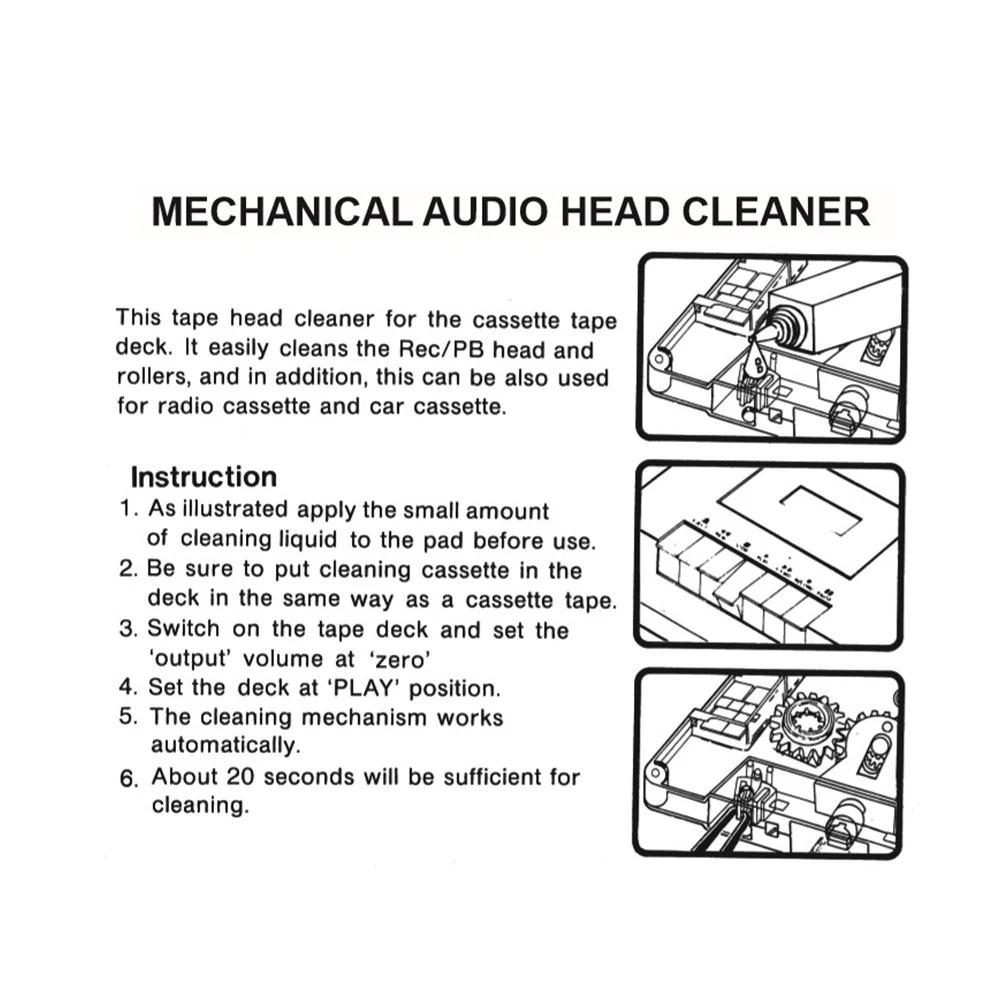 Аудио кассеты головка очиститель для аудио кассеты