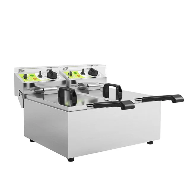 High power automatic stainless steel deep fryers commercial restaurant equipment