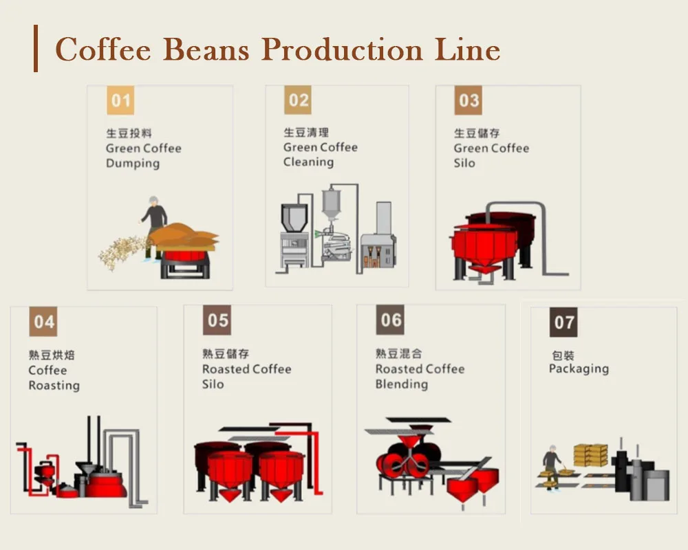 Жареные кофейные зерна Arabica с золотым мандалином и бразильским