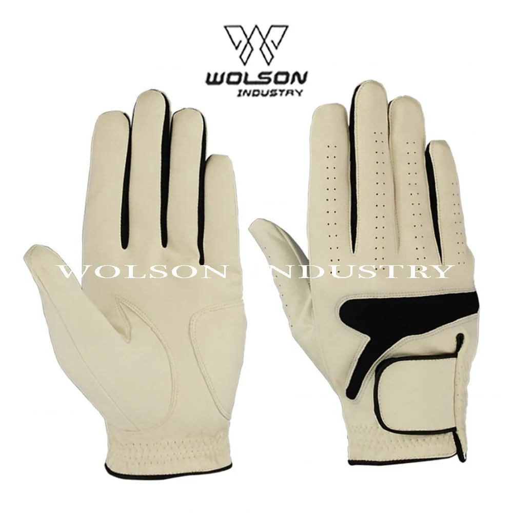 Wholesale non slip women golf gloves Custom Leather guantes de golf New Design Sheepskin Custom Cabretta Leather Golf Gloves