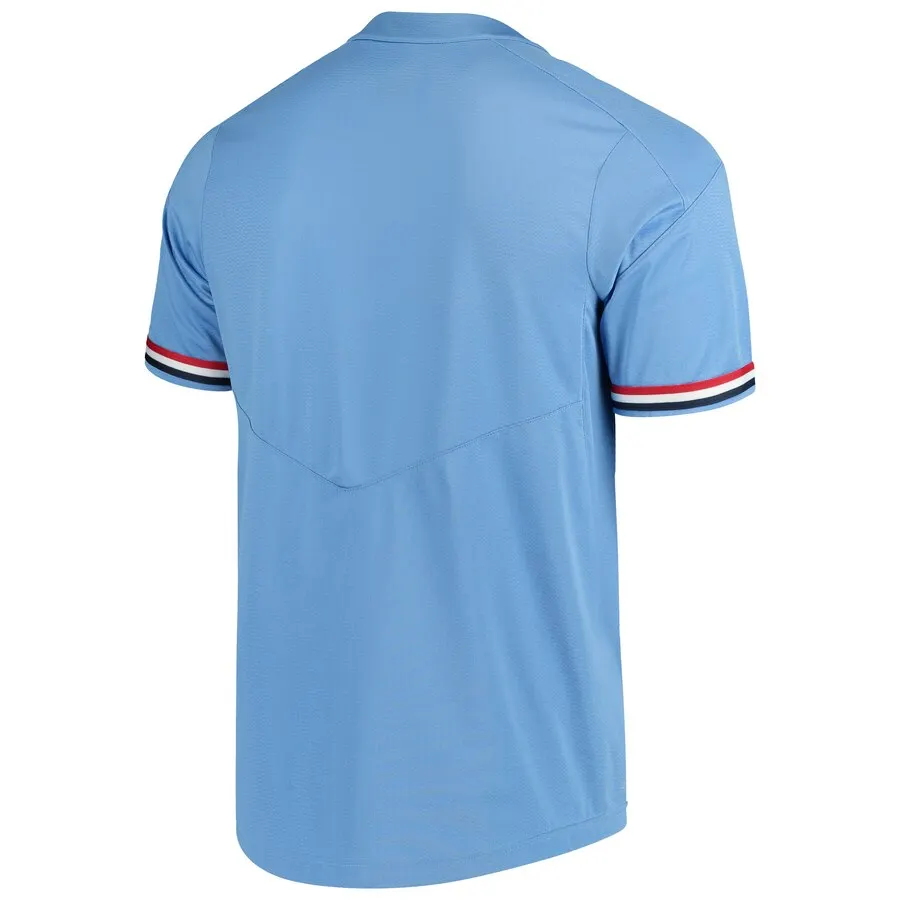 
Light Blue Ole Miss Rebels Vapor Untouchable Elite Full-Button Baseball Jersey 