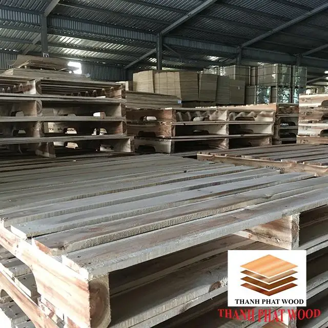 Whole Sale Competitive Price used pallets 1100x1100 mm Acacia Wood pallet With Premium Quality From Vietnam Export to Italy Mark