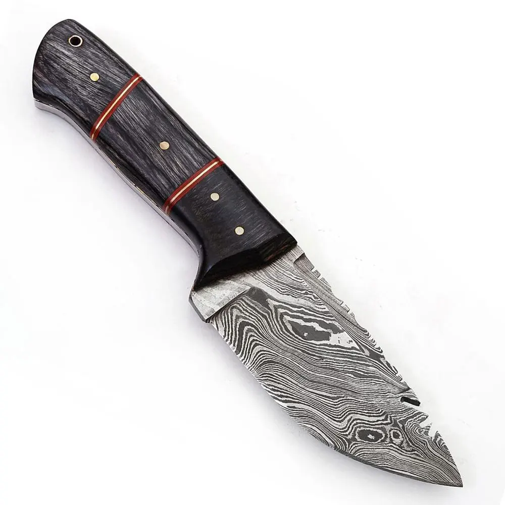 
Handmade Skinner Knife Damascus Steel Hunting Knife Damascus Outdoor Knife 