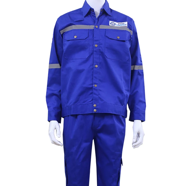 Fire proof Heat resistant 65%cotton, 33% Modacrylic, 2% Ani-static Fiber Overalls reflective Flame Retardant Coverall