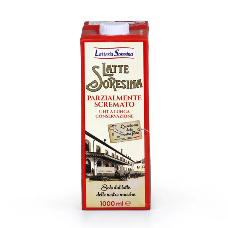 Premium Quality Made in Italy Semi-skimmed milk Soresina EDGE 1000 ml For Sale