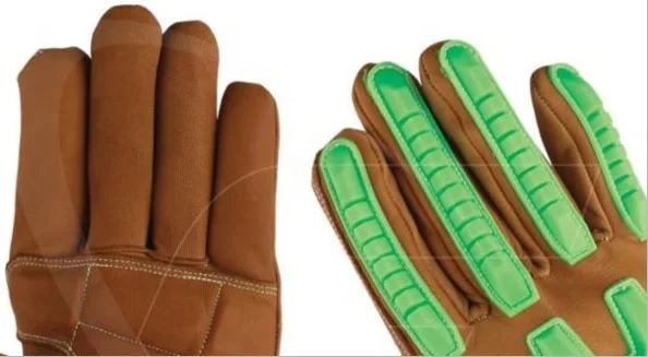  Ударопрочные перчатки с защитой от порезов/рабочие ударопрочные из ТПР козьей кожи/ударопрочные кожи