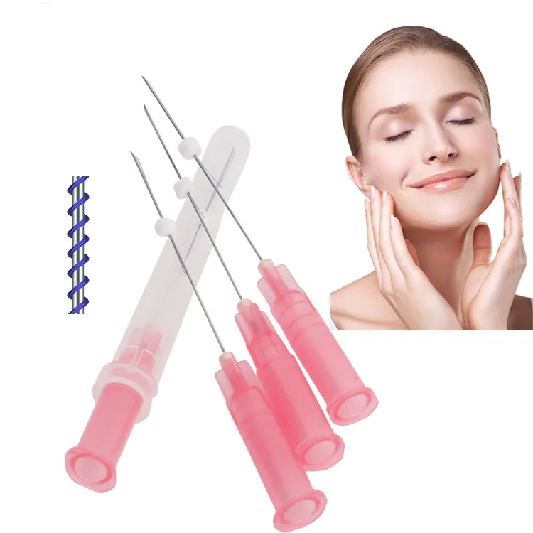 Best selling Mono screw 30G 25mm Korea beauty absorbable sutures pdo thread lift with sharp needle