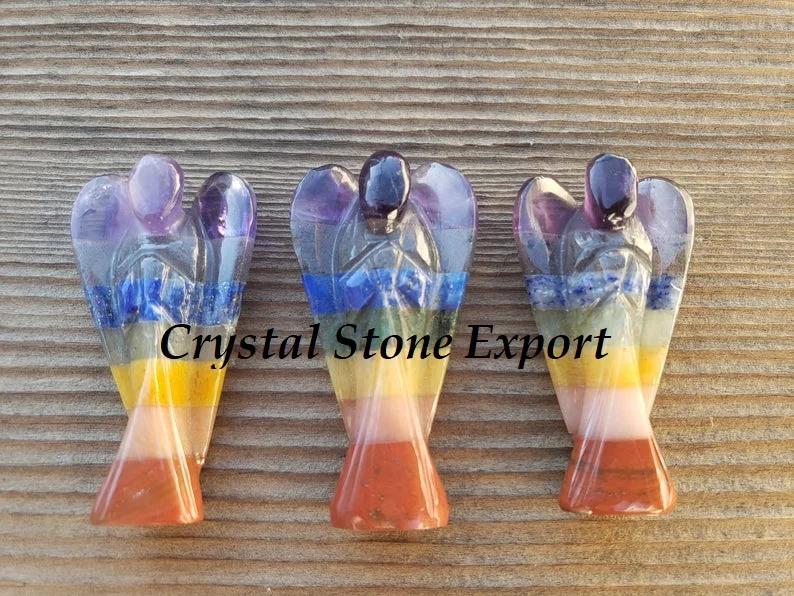 Chakra Bonded 7 Chakra Crystal Angel : Gemstone Angels : Wholesale Crystal Angel