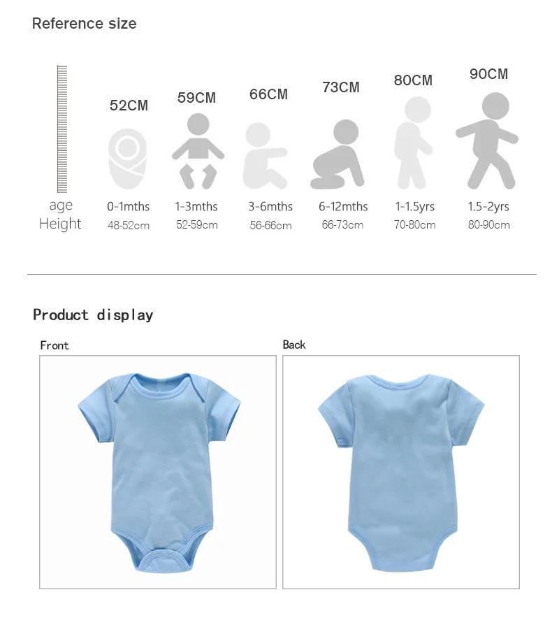 Everystep Wholesale Custom Newborn Baby clothes 100% Cotton Short Sleeve White Baby Bodysuit Jumpsuit Baby Rompers