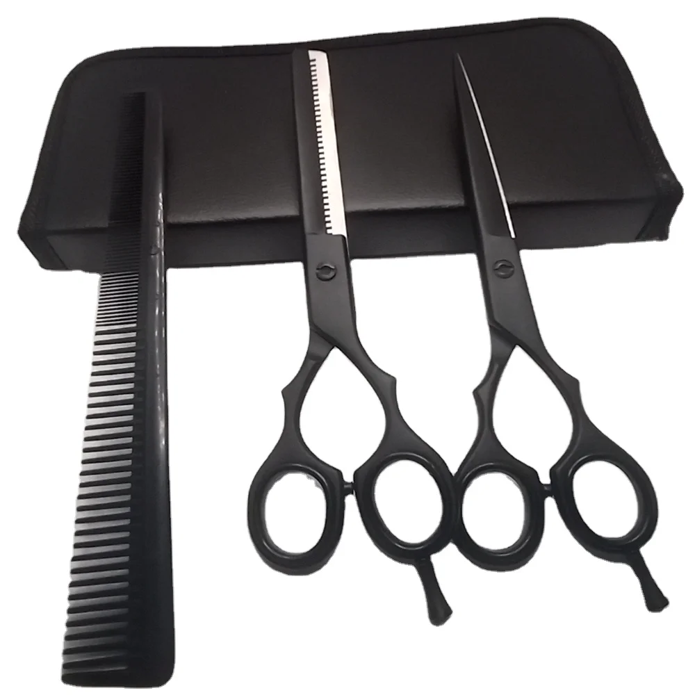 hair cutting kit barber scissor thinning scissor com j2 stainless steel material scissor kit with high quality  kit