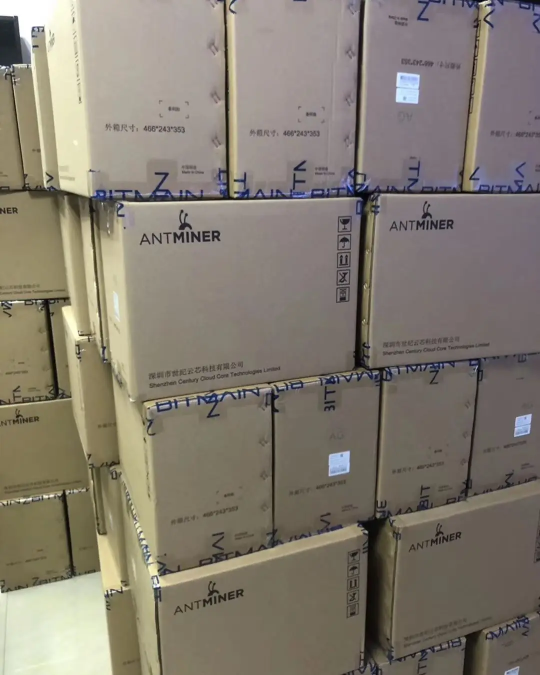 New Bitmain Antminer S19J Pro 100Th/s SHA-256 Bitcoin Cryptocurrency Mining