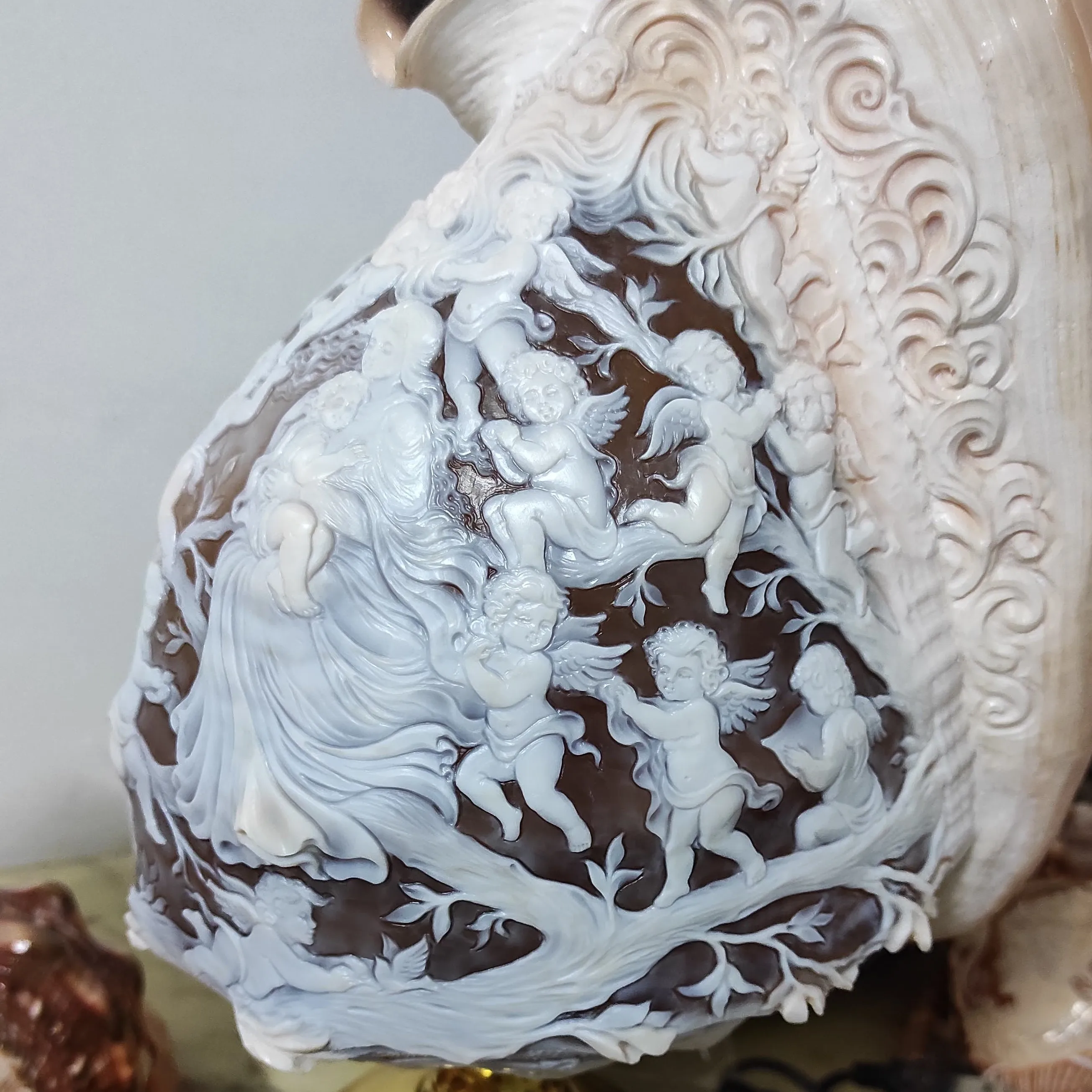 Свободная резная вручную Камея Sardonyx из итальянской натуральной камеи, резьба по индивидуальному заказу
