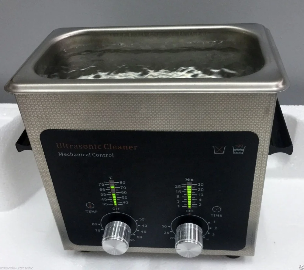 Top grade Stainless steel thick tank  Easy operation heater and timer with LED bar mini small size 0.7 Liter Ultrasonic cleaner