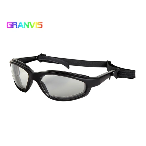 ANSI Z87.1 hot selling eye protective glasses with adjustable elastic strap and EVA foam inner frame for industrial