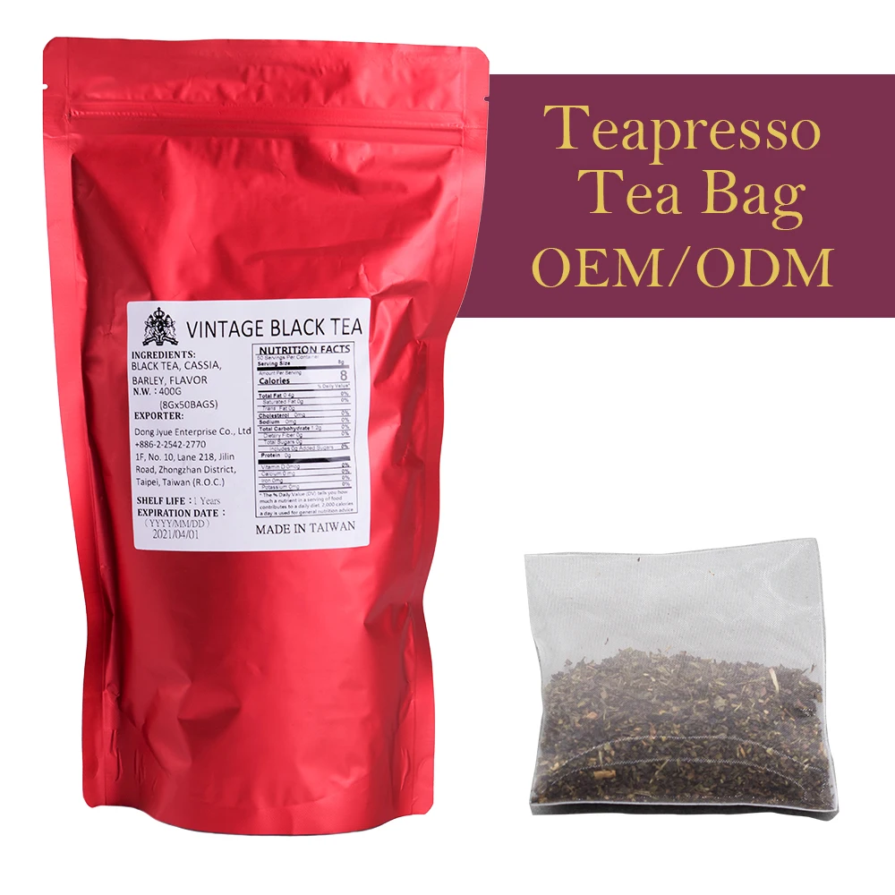 Taiwan OEM bag trending fruit drink Lychee Black Tea flavor tea
