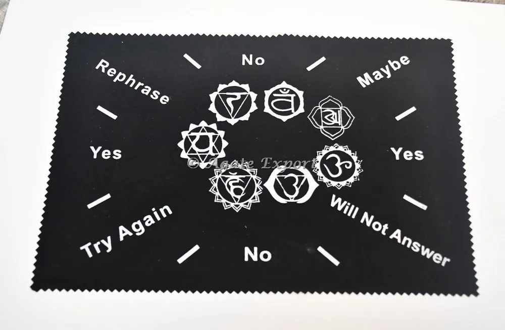 Om Pendulum Divination Mat Velvet Tarot Tablecloth Divination Tarot Pendulum Magic Tarot Altar Table Cloth Board Game Mat Agate