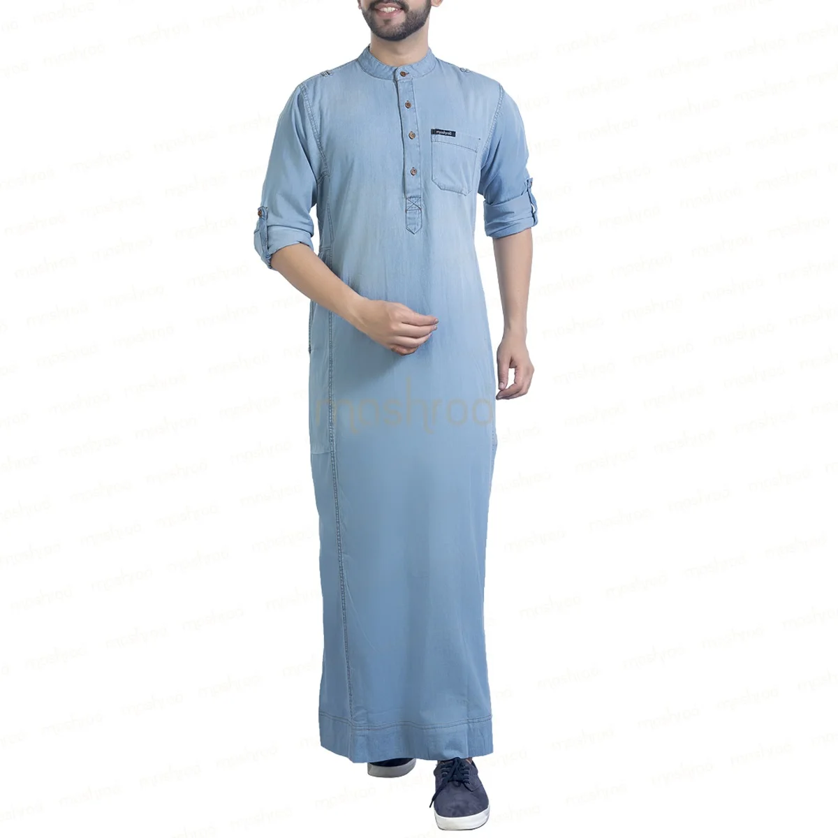 Wholesale Jubbah Islamic clothing Saudi arabic Daffah thobe for Muslim men