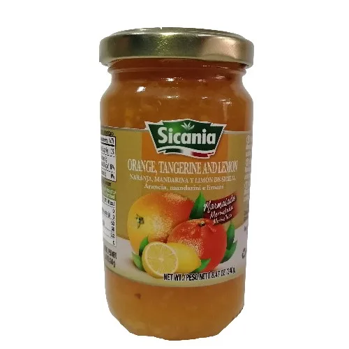 
Top Quality Italian Fresh Citrus Fruit, Orange, Lemon and Tangerines Jam 