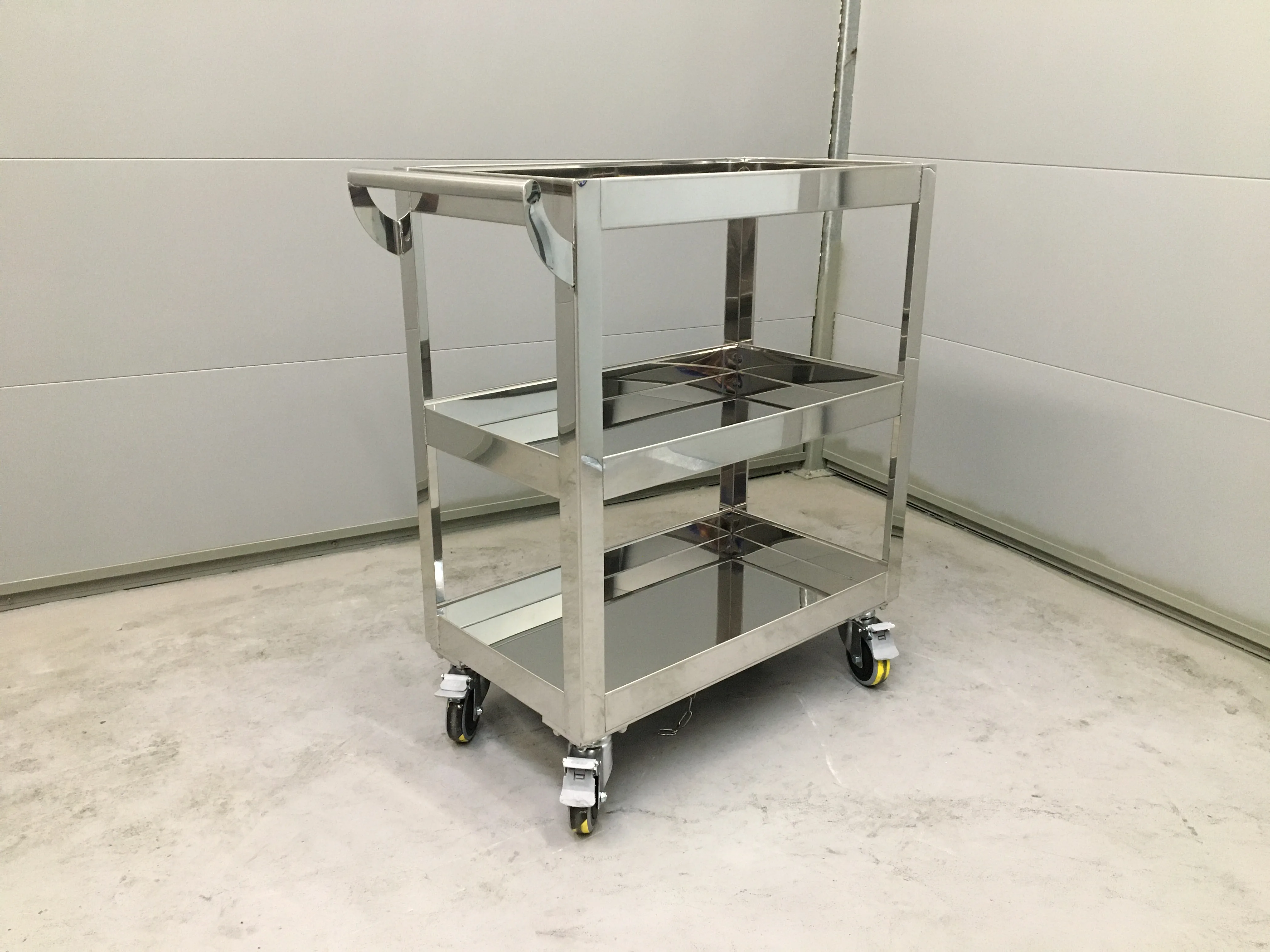 Mobile Three-tier stainless steel cart