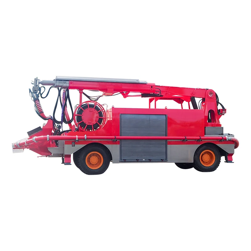 China portable robot arm wet concrete shotcrete spraying machine for underground engineering