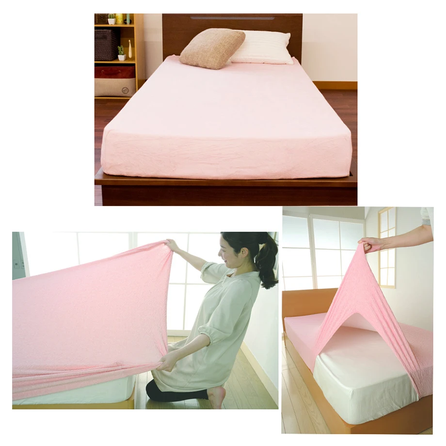 Производитель, оптовая продажа, натяжная простыня из хлопчатобумажной махровой ткани, Королевский размер