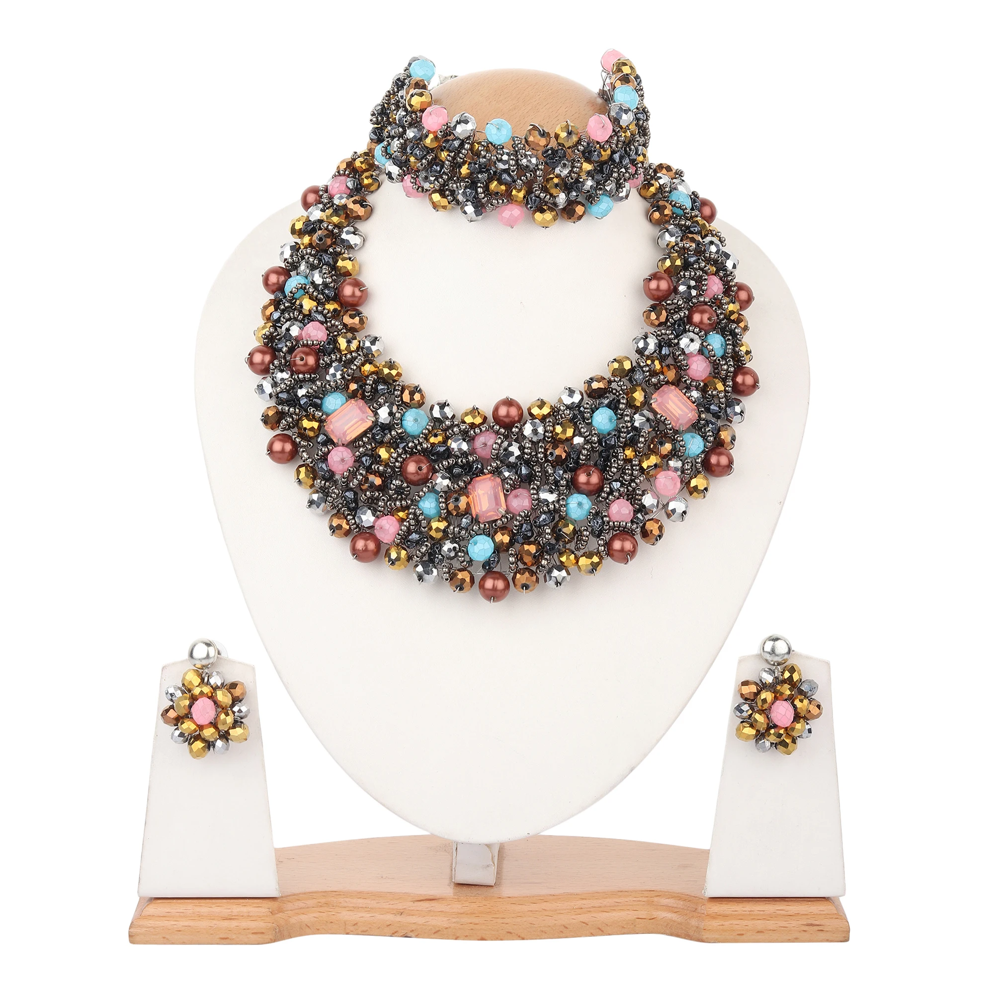 Buy Top Handmade Cute Beach Necklace Daisy Flower Boho Colorful Beaded Choker Necklace For Women And Girls