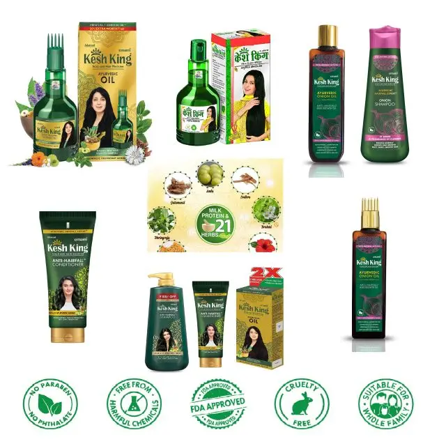Kesh King Hair Oil Conditioner Shampoo Hair Growth Ayurveda Onion Hair Oil Onion Shampoo