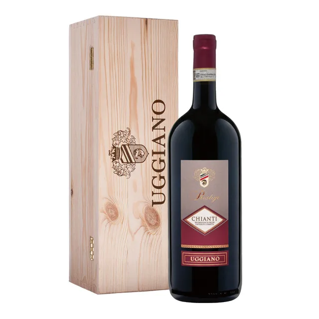 HIGH QUALITY ITALIAN WINE CHIANTI D.O.C.G. PRESTIGE RED WINE 1,5 LT WITH WOODEN BOX