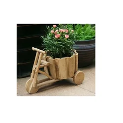 Wood Flower Pot Vase Garden Wood Planter Balcony Use for Home Decorative and indoor and outdoor for two piece