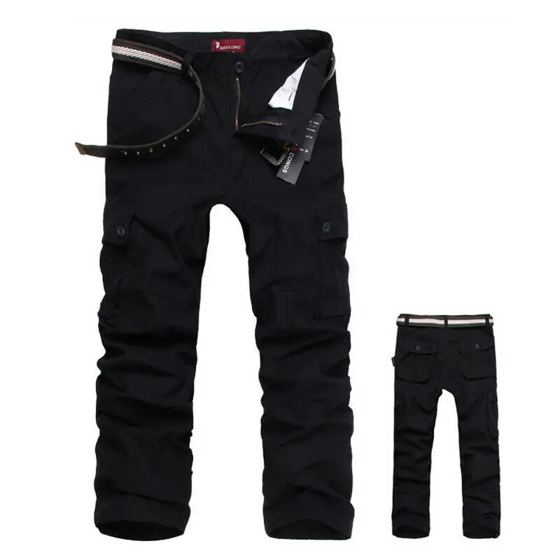 Stylish Mens Military Army Combat Trousers Work Cargo Pants Casual Walking Multi Pocket Customized