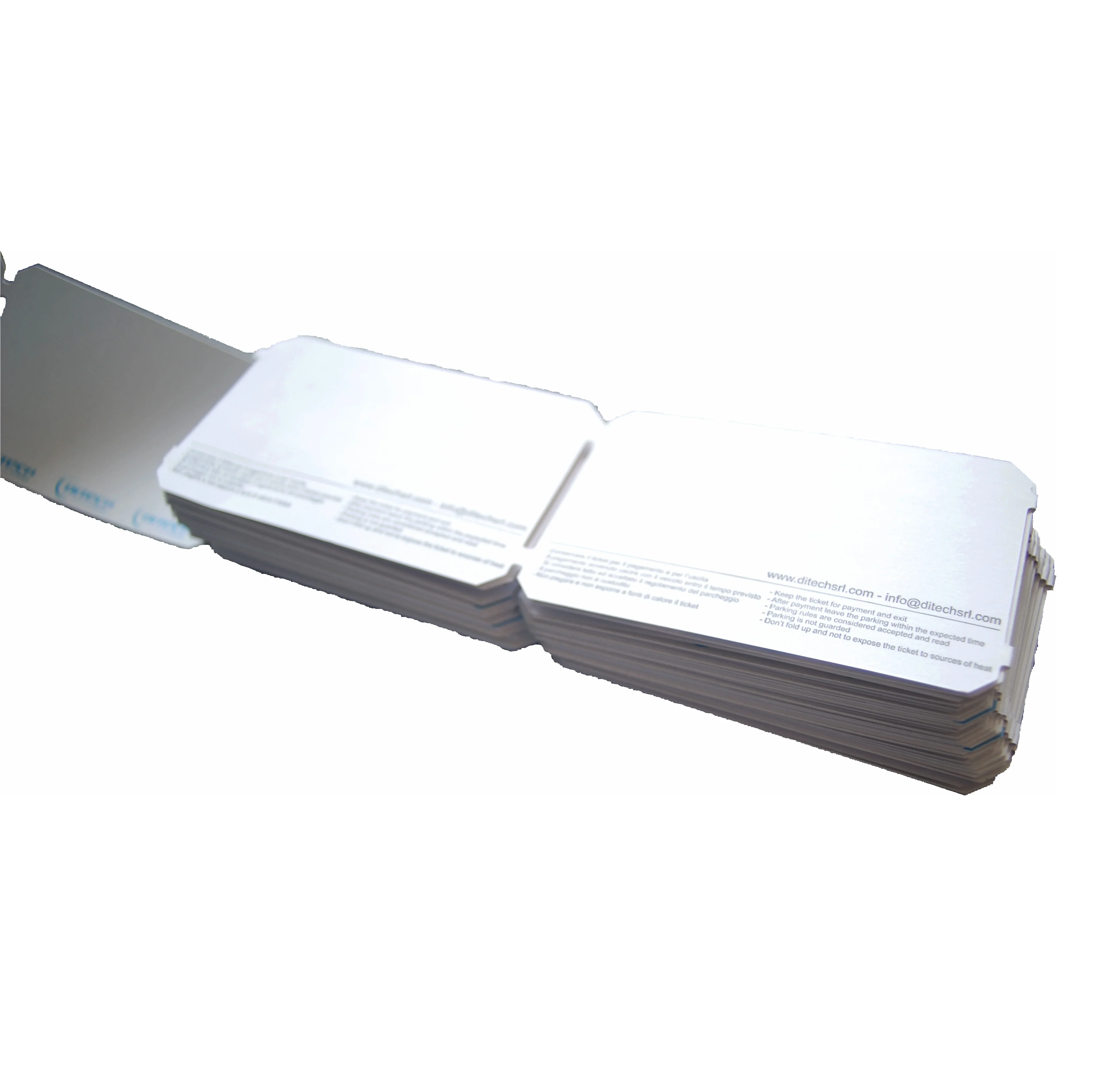 
Made in Italy Customizable Transport Ticket for BFT Parking Barrier System 54mm X 6,75