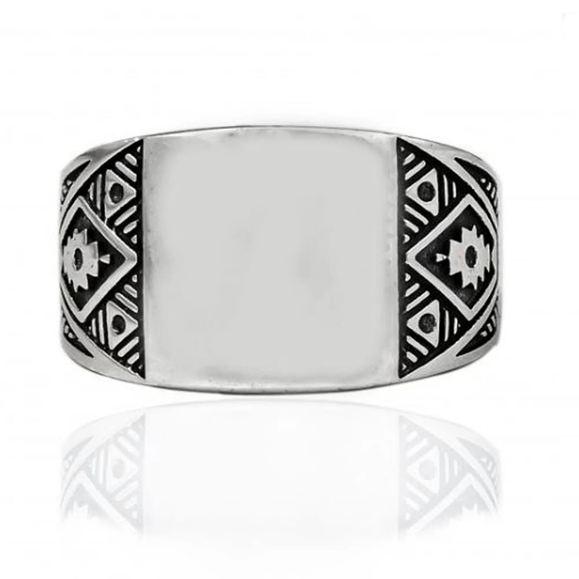 Top Notch Quality Tuareg Style Signet Ring Handmade Ring 925 Sterling Silver Jewelry Wholesale Factory Price