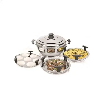 Stainless Steel Multi Kadai  Wok 3 in 1 Induction and Gas Compatible cookware set