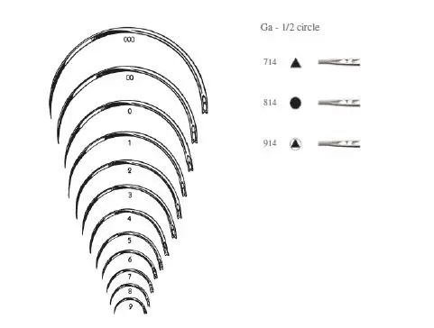 Surgical Reusable Non-sterile Eye McGowan 1/2 Heavy Taper Point Surgical Needles for Surgical Applications