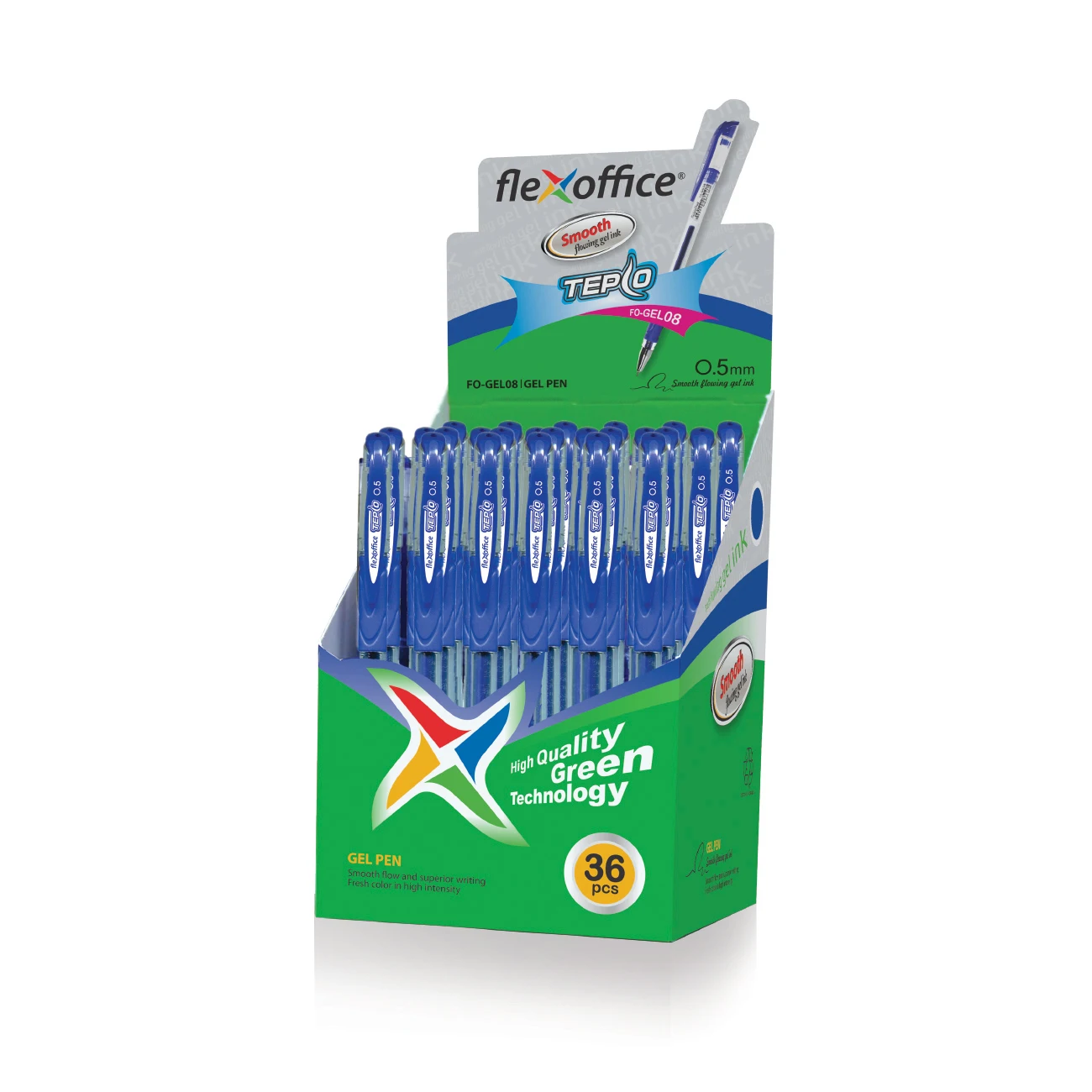 Wholesale Price Good Quality 0.5 mm Writing width Classic Stylus Plastic Material Gel-Ink Teplo FO-GEL08 Gel Pen