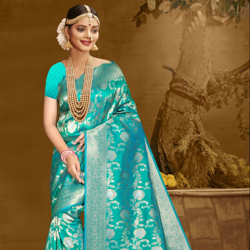 BANARASI SILK NEW DISIGNER TRADITIONAL SAREE /SARI ,SILK WEAVING JARI WORK SARI