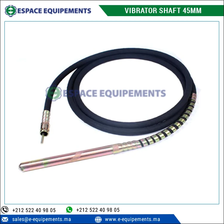 High Temperature Resistance and Anti Stretching Concrete Vibrator Shaft 45mm for Remove Bubbles on Concrete Pours